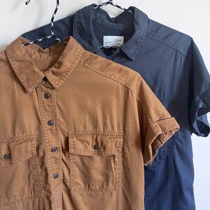 Set of 2 Soft Cotton Blend Camp Shirts